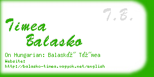 timea balasko business card